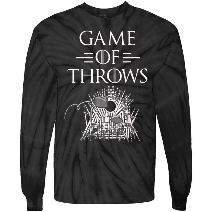 Great Game Of Throws Cornhole Bean Bag Toss Tie-Dye Long Sleeve Shirt