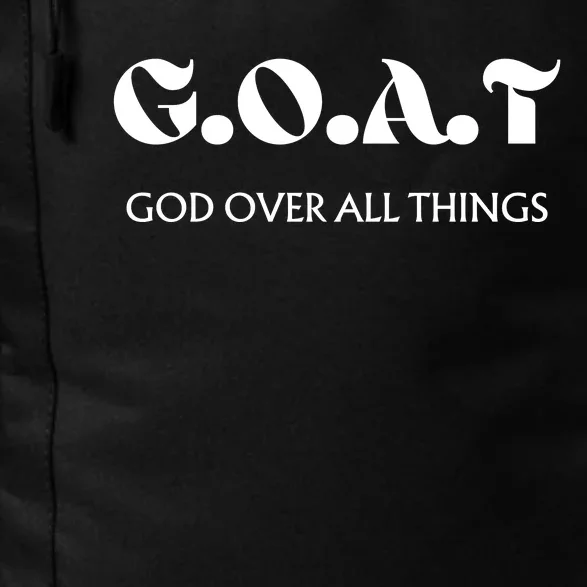 G.O.A.T God Over All Thing Black And White Daily Commute Backpack