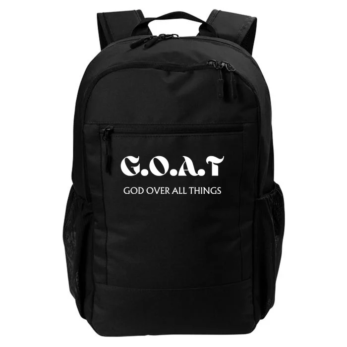 G.O.A.T God Over All Thing Black And White Daily Commute Backpack