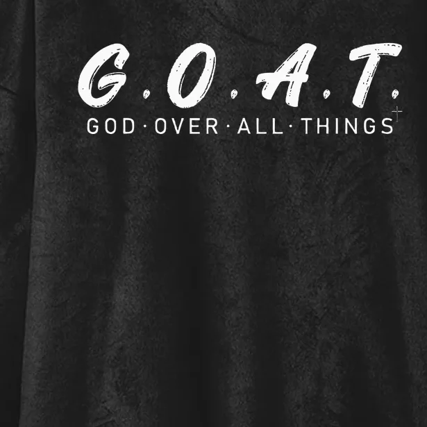 G.O.A.T God Over All Thing Black And White Hooded Wearable Blanket