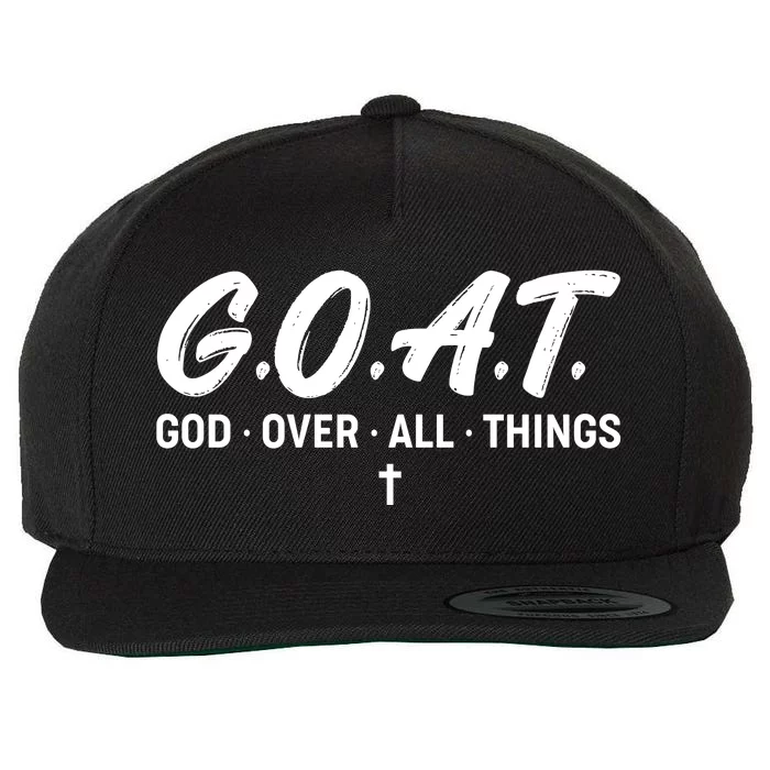 GOAT God Over All Things Wool Snapback Cap