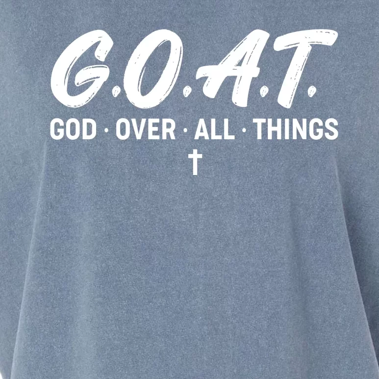 GOAT God Over All Things Garment-Dyed Women's Muscle Tee