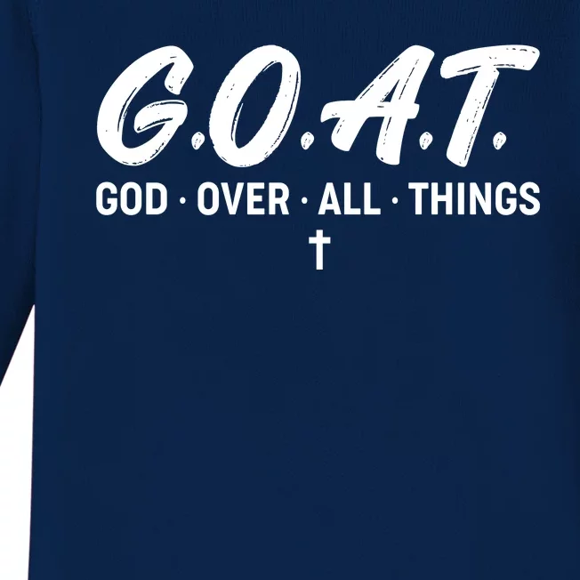 GOAT God Over All Things Baby Long Sleeve Bodysuit