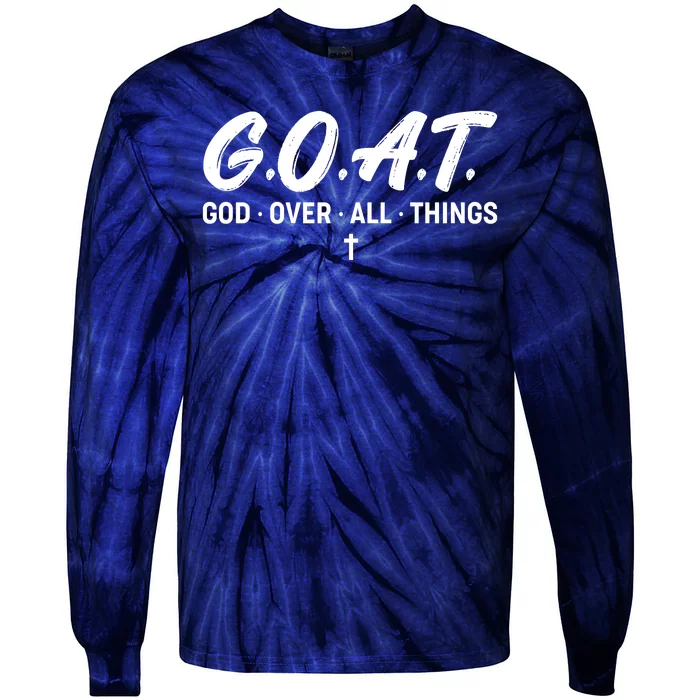 GOAT God Over All Things Tie-Dye Long Sleeve Shirt