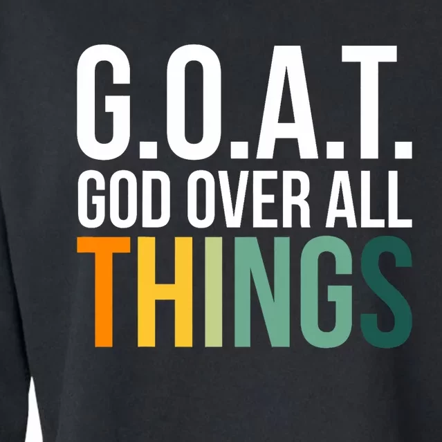 G.O.A.T. God Over All Things Cropped Pullover Crew