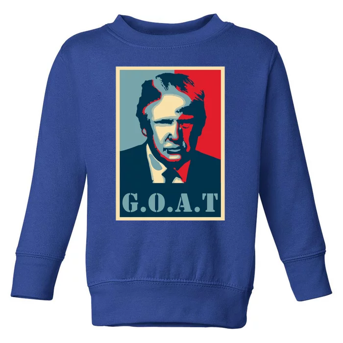 Goat Greatest Of All Time President 45th President Trump Cool Gift Toddler Sweatshirt