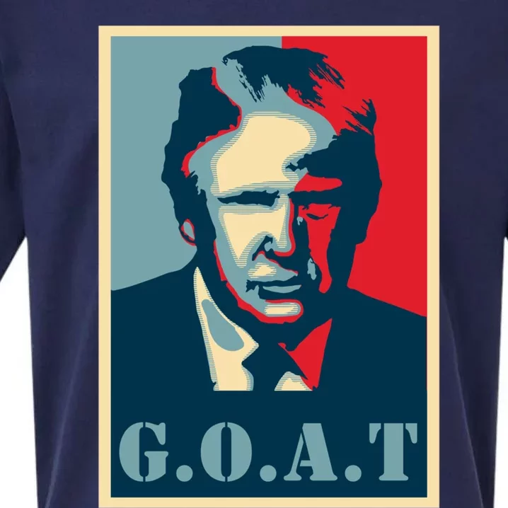 Goat Greatest Of All Time President 45th President Trump Cool Gift Sueded Cloud Jersey T-Shirt