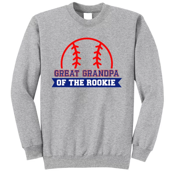 Great Grandpa Of Rookie 1st Birthday Baseball Theme Matching Tall Sweatshirt