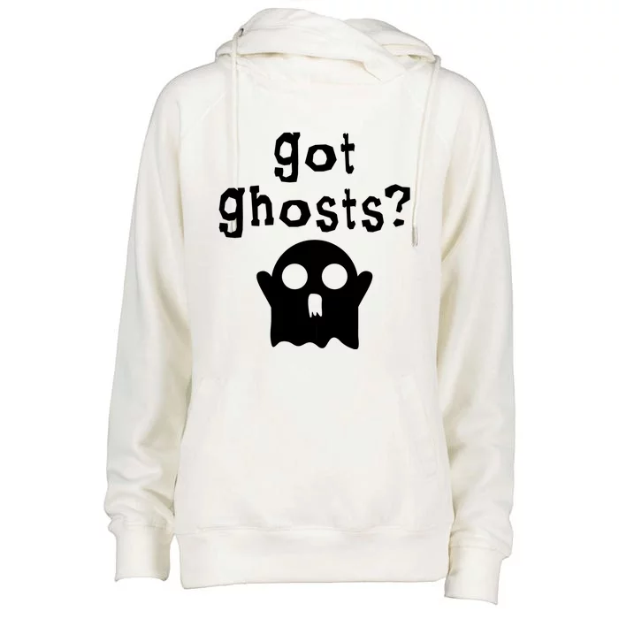 Got Ghosts Paranormal Gift Womens Funnel Neck Pullover Hood