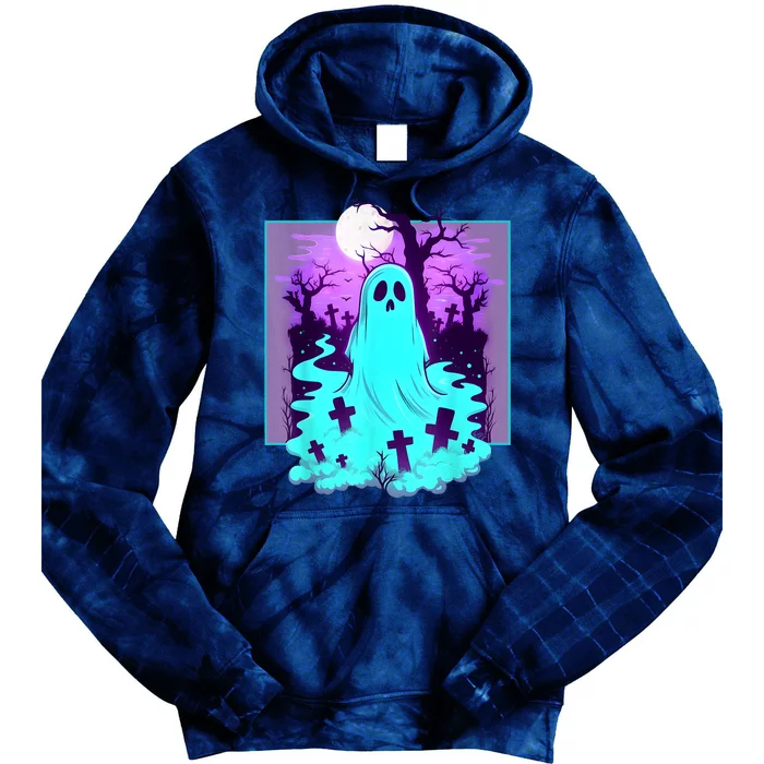 Ghost Graveyard Pastel Goth Cute Spooky Halloween Aesthetic Tie Dye Hoodie