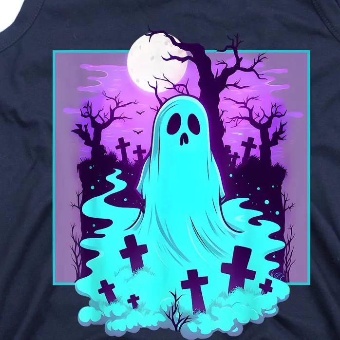 Ghost Graveyard Pastel Goth Cute Spooky Halloween Aesthetic Tank Top