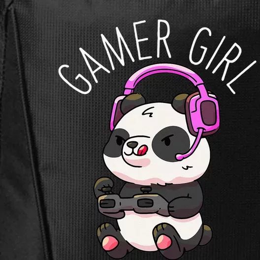 Gamer Girl Panda Gaming Pandas Video Game City Backpack