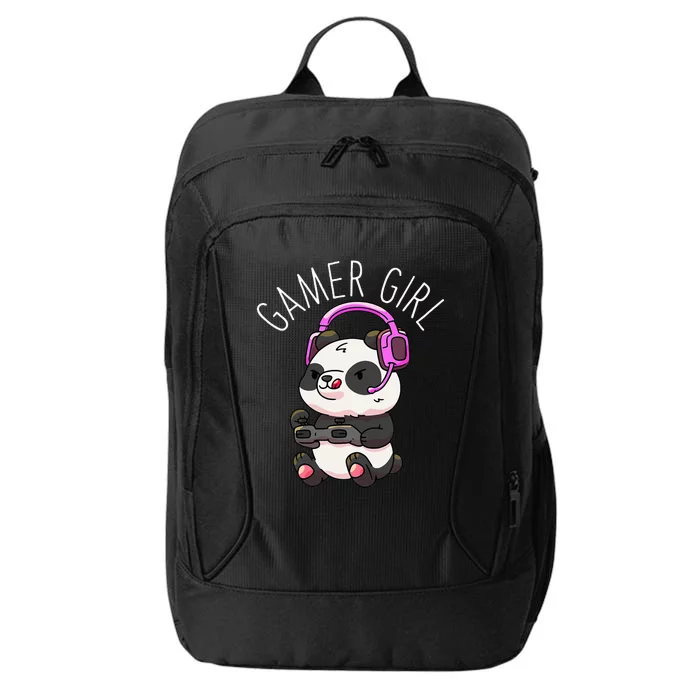 Gamer Girl Panda Gaming Pandas Video Game City Backpack