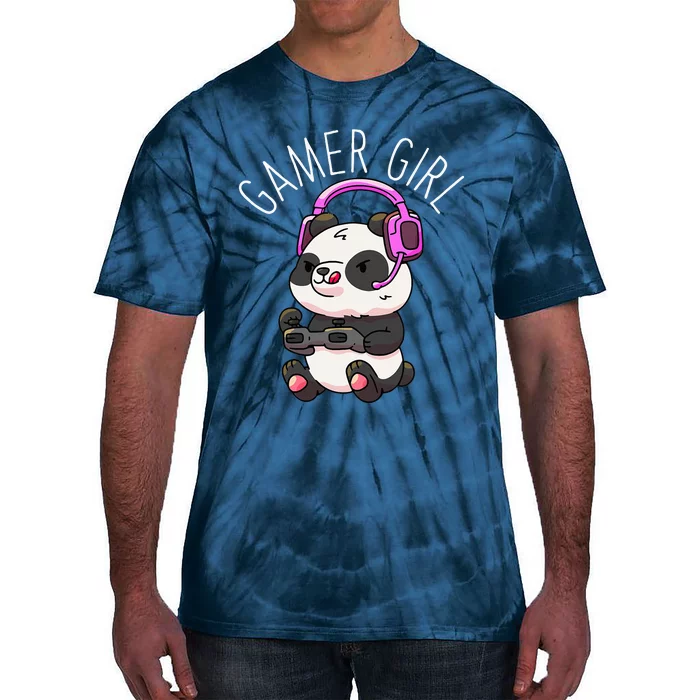 Gamer Girl Panda Gaming Pandas Video Game Tie-Dye T-Shirt