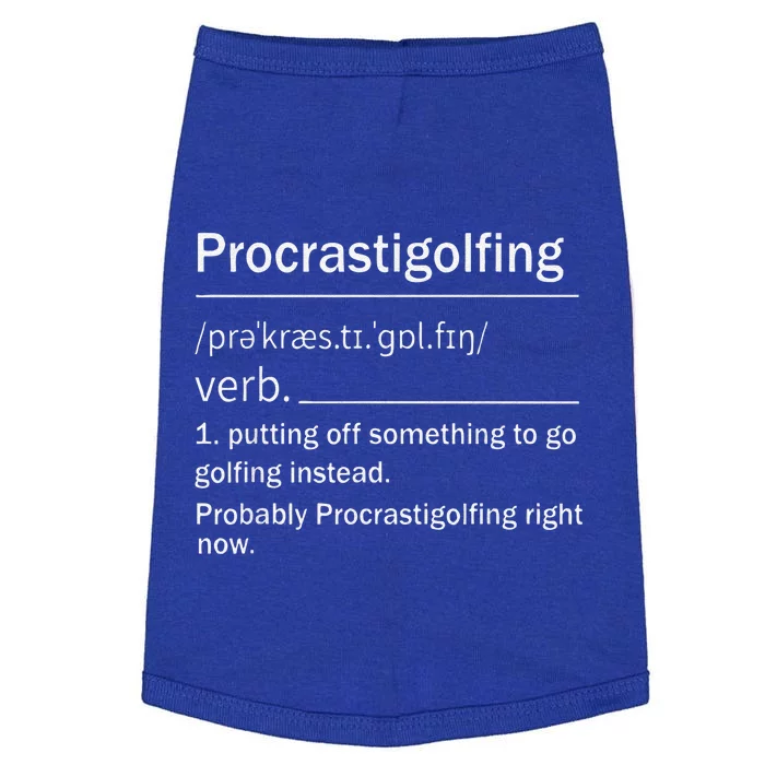 Golf Gifts Procrastigolfing Golfing Lover Doggie Tank