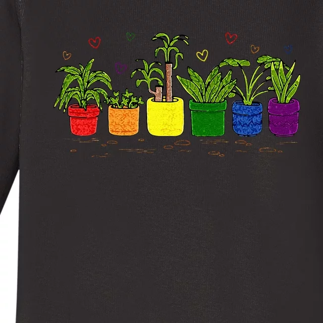 Gay Gardener Plants LGBT Pride Gardening Garden Lovers Baby Long Sleeve Bodysuit