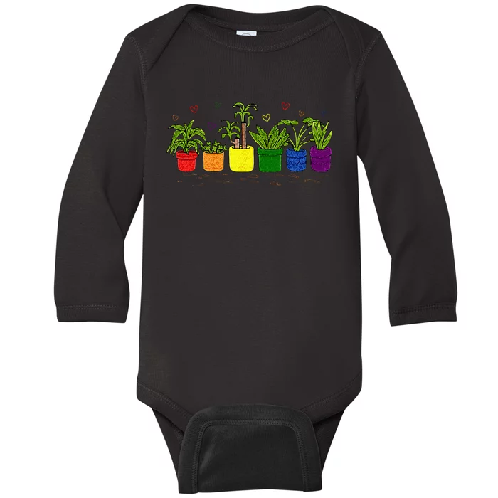 Gay Gardener Plants LGBT Pride Gardening Garden Lovers Baby Long Sleeve Bodysuit