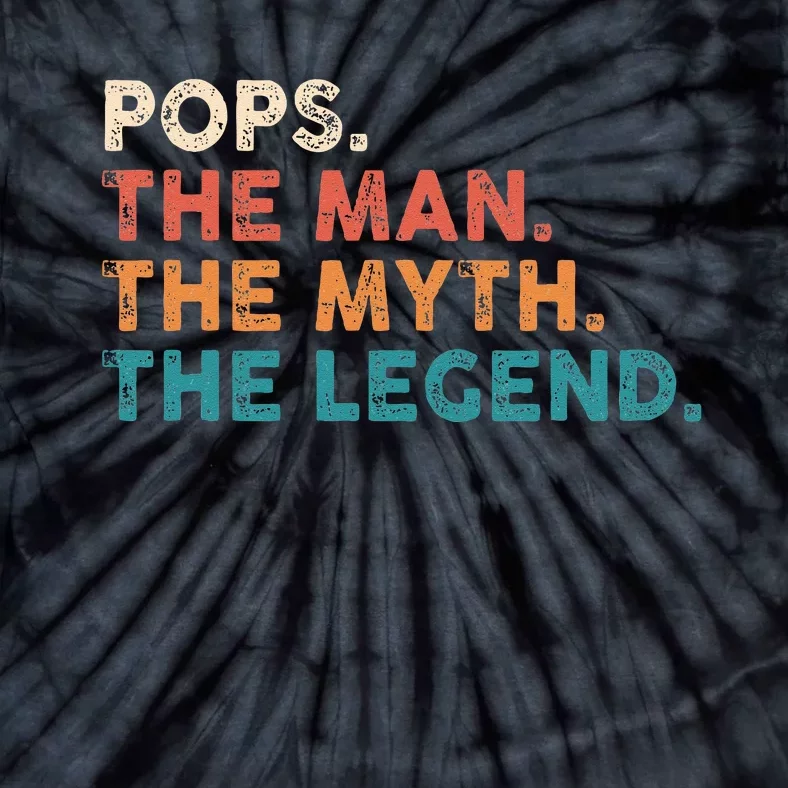 Grandpa Gift Pops The Man The Myth The Legend Fathers Day 80 Tie-Dye T-Shirt