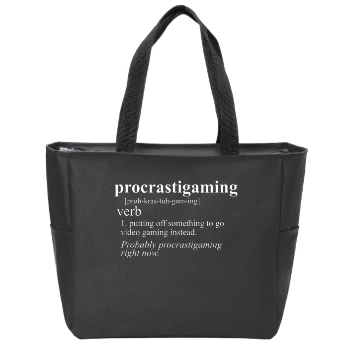 Gamer Gifts  Procratigaming Video Gaming Zip Tote Bag