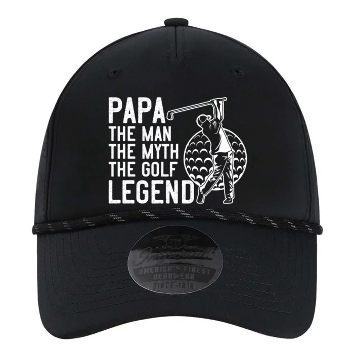 Golfing Gift Papa The The Myth Golf Legend Gift Performance The Dyno Cap