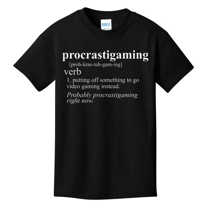 Gamer Gifts Procratigaming Video Gaming Kids T-Shirt