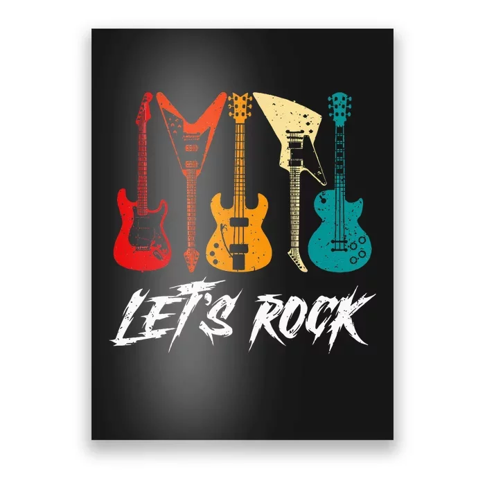 Guitarist Guitar Player Rock Music Lover Guitar Poster