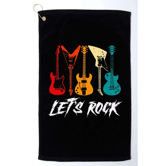 Guitarist Guitar Player Rock Music Lover Guitar Platinum Collection Golf Towel