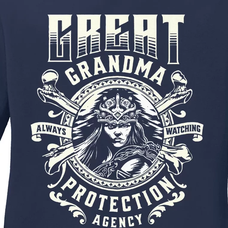 Great Grandma Protection Agency Always Watching Ladies Long Sleeve Shirt