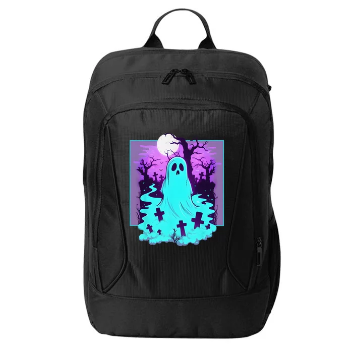 Ghost Graveyard Pastel Goth Cute Spooky Halloween Aesthetic City Backpack