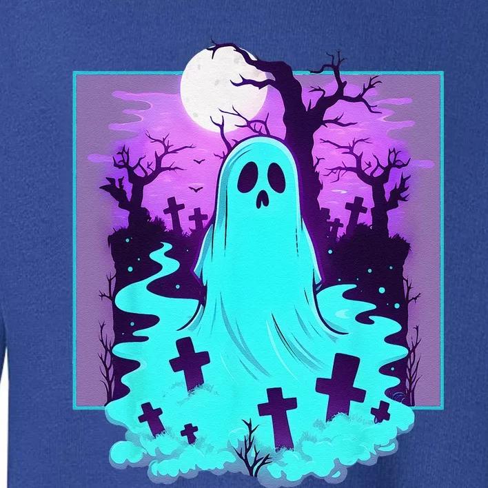 Ghost Graveyard Pastel Goth Cute Spooky Halloween Aesthetic Toddler Sweatshirt