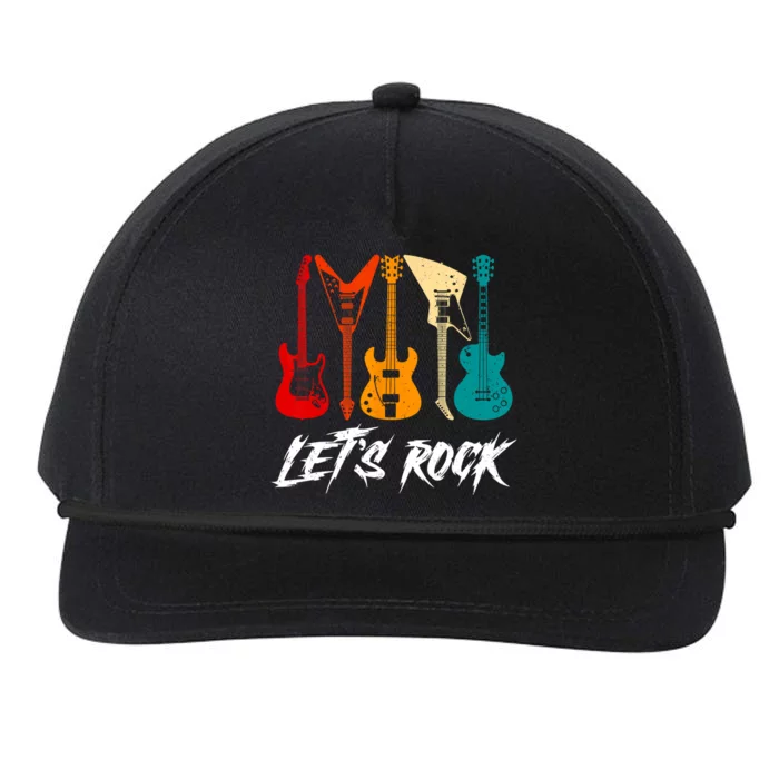 Guitarist Guitar Player Rock Music Lover Guitar Snapback Five-Panel Rope Hat