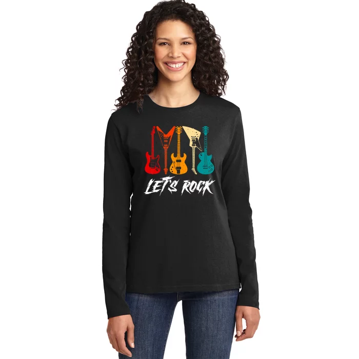 Guitarist Guitar Player Rock Music Lover Guitar Ladies Long Sleeve Shirt