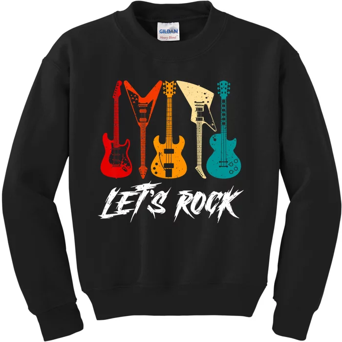 Guitarist Guitar Player Rock Music Lover Guitar Kids Sweatshirt