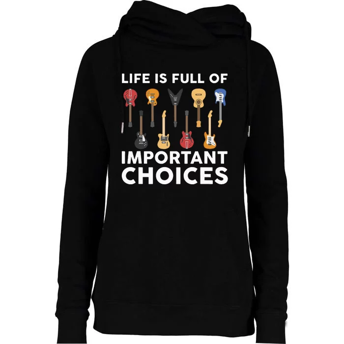 Guitarist Guitar Player Music Lover Womens Funnel Neck Pullover Hood