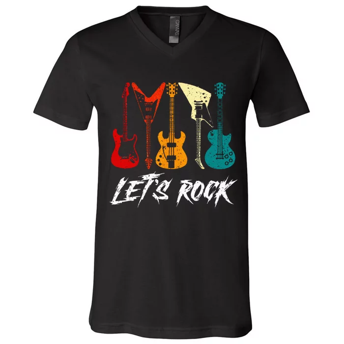 Guitarist Guitar Player Rock Music Lover Guitar V-Neck T-Shirt