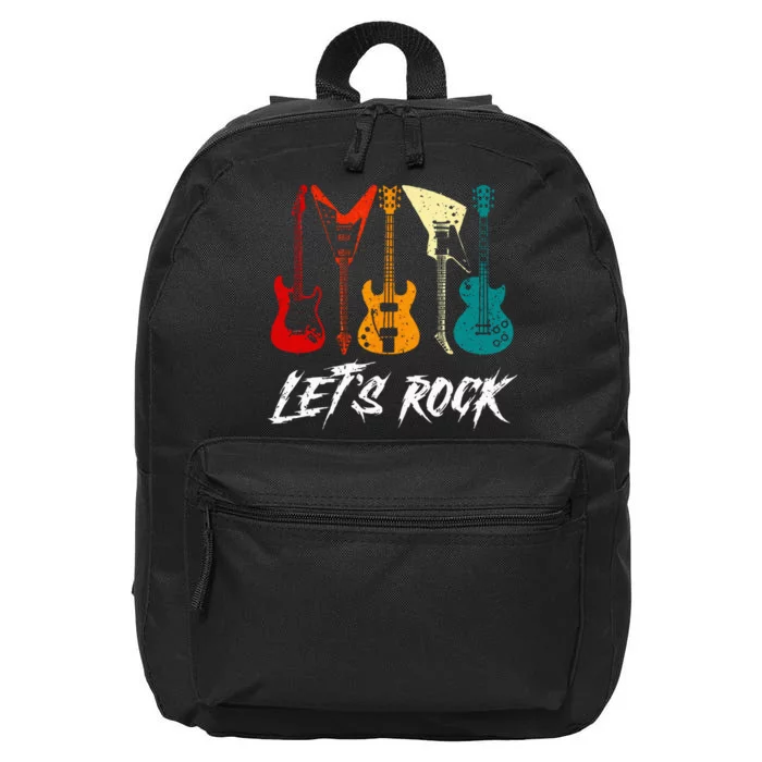 Guitarist Guitar Player Rock Music Lover Guitar 16 in Basic Backpack