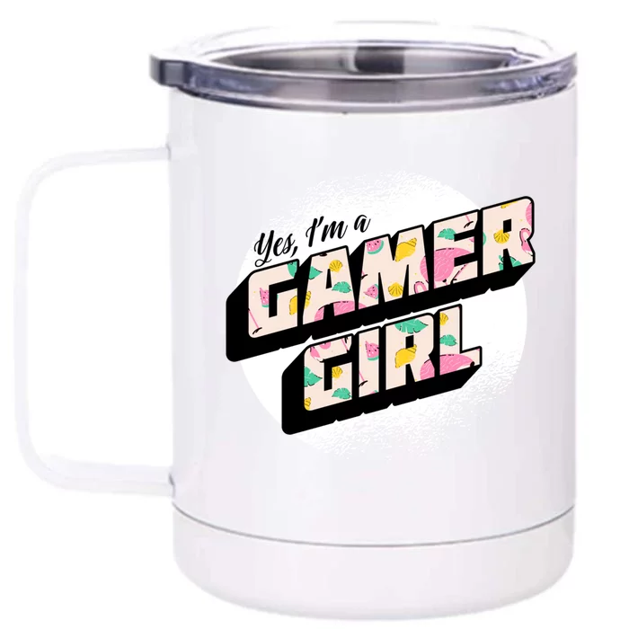 Girl Gaming Quote For A Gamer Gift Front & Back 12oz Stainless Steel Tumbler Cup