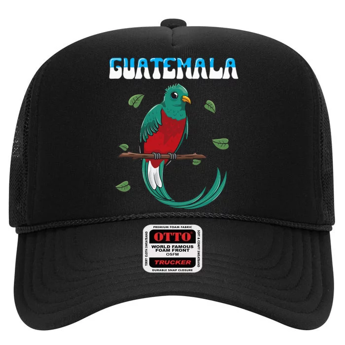 Guatemala Guatemalan Quetzal High Crown Mesh Trucker Hat