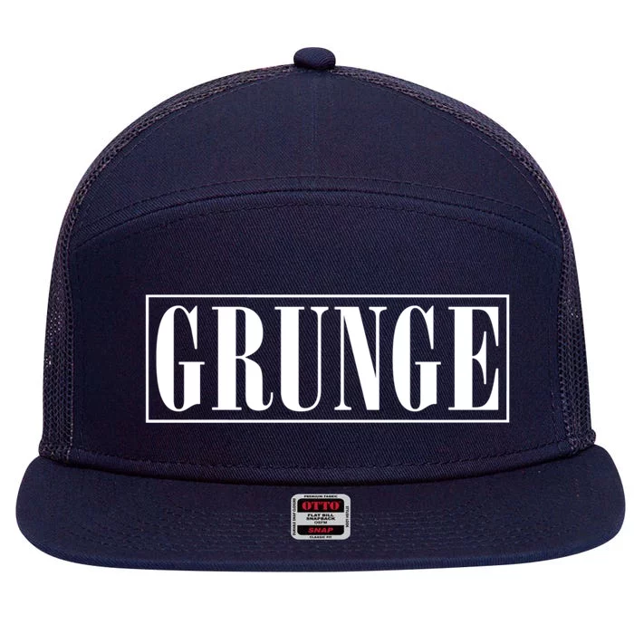 Grunge 7 Panel Mesh Trucker Snapback Hat