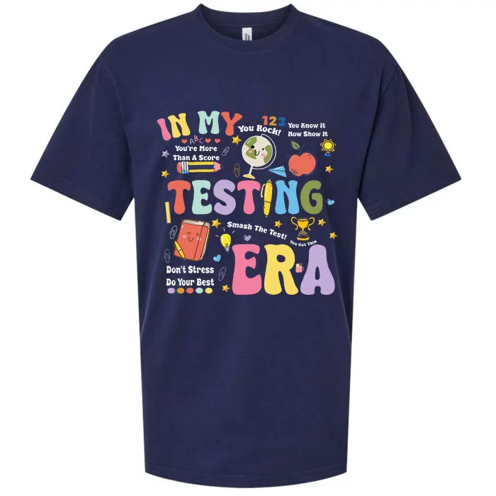 GroovyInMyTestingEraTeacherTestingDayMotivational Sueded Cloud Jersey T-Shirt