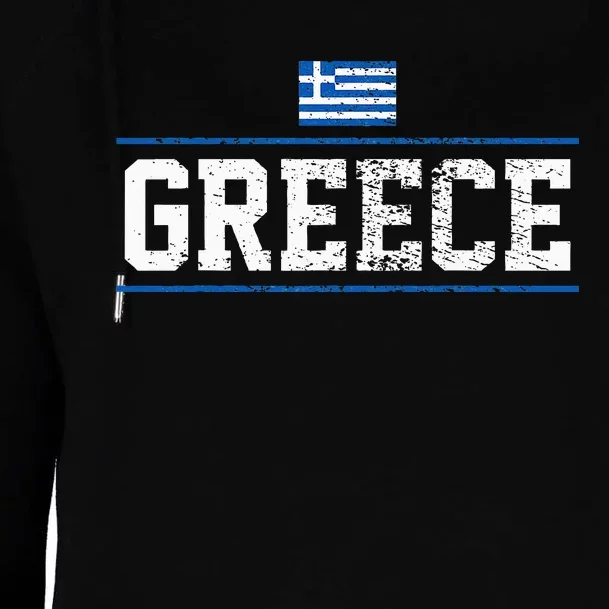 Greece Womens Funnel Neck Pullover Hood