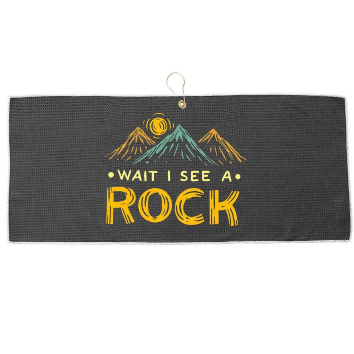 Geology Geologist Rockhound Rockhounding Retro Large Microfiber Waffle Golf Towel