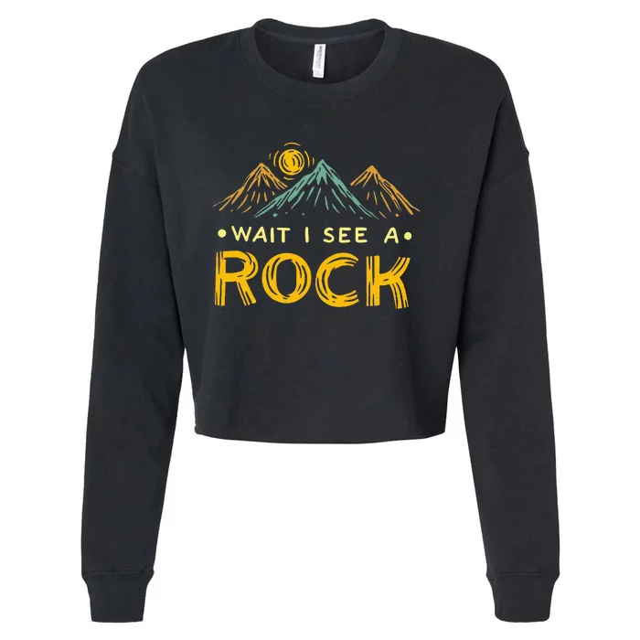 Geology Geologist Rockhound Rockhounding Retro Cropped Pullover Crew