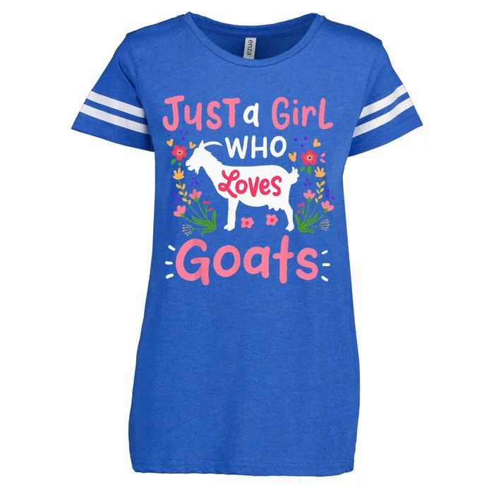 Goats Goat Rancher Farm Enza Ladies Jersey Football T-Shirt