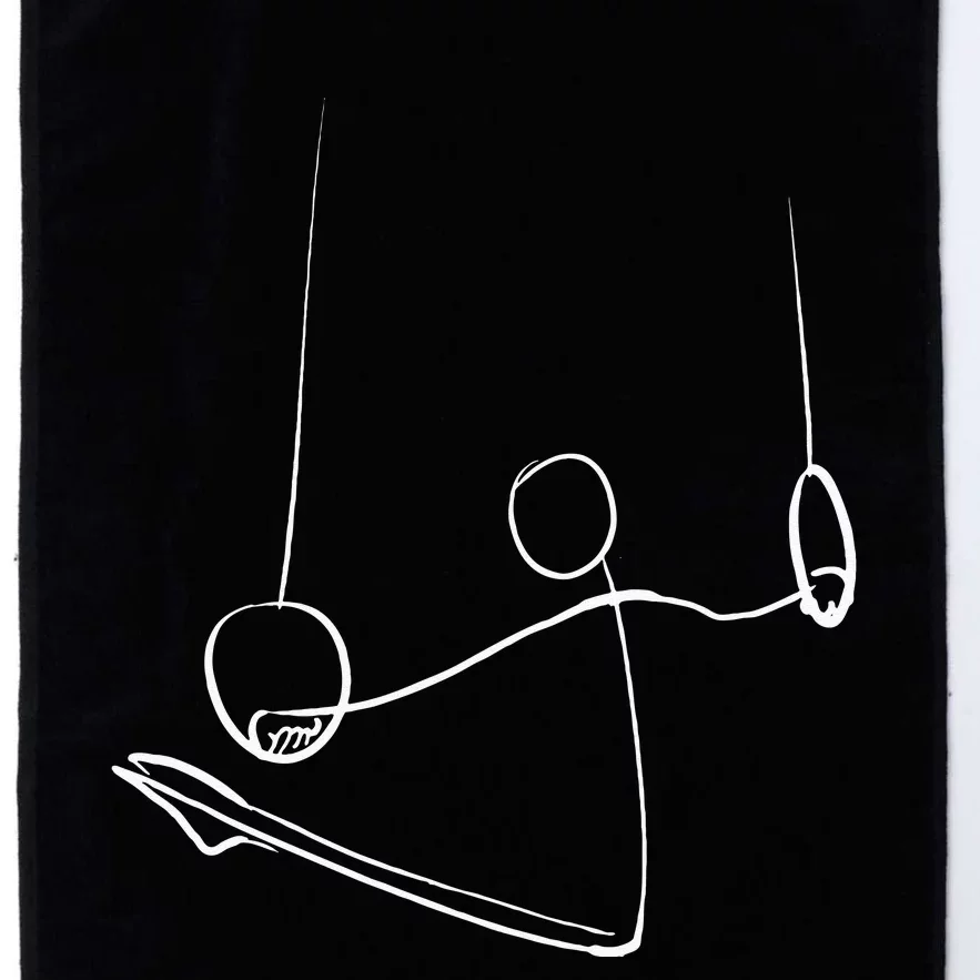 Gymnast Gym Rings Minimalist Gymnastic Platinum Collection Golf Towel