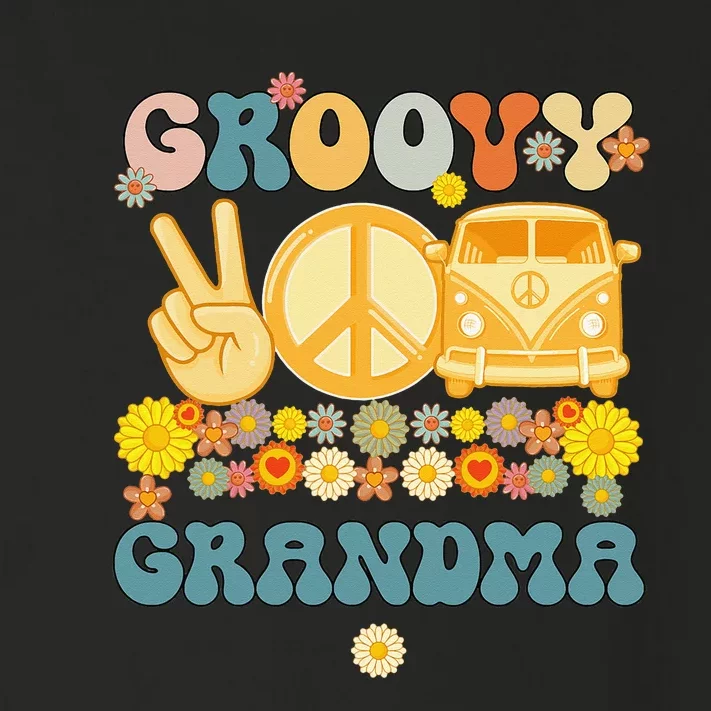 Groovy Grandma Retro Matching Family Baby Shower Toddler Long Sleeve Shirt