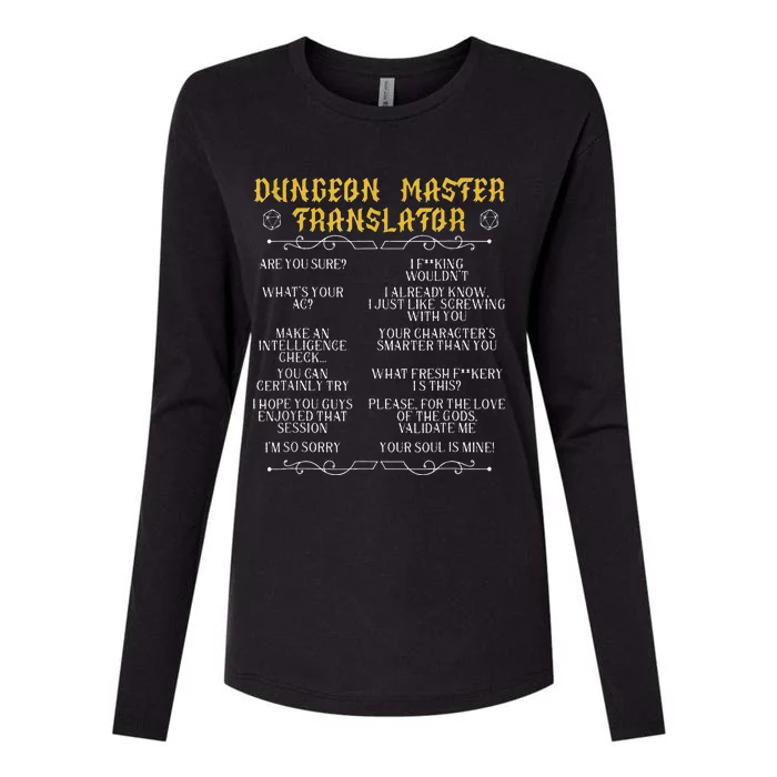 GamingmasterBoard Game Role Player Dungeon Womens Cotton Relaxed Long Sleeve T-Shirt