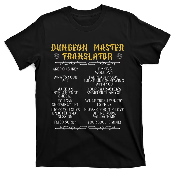 GamingmasterBoard Game Role Player Dungeon T-Shirt