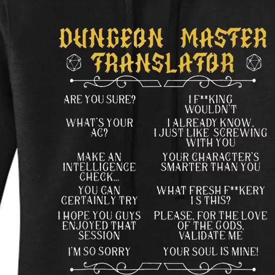 GamingmasterBoard Game Role Player Dungeon Women's Pullover Hoodie