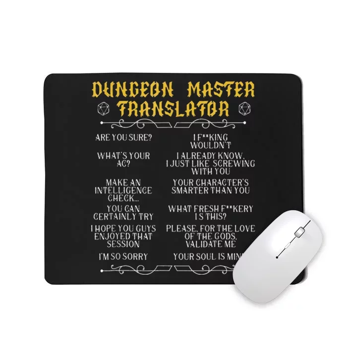 GamingmasterBoard Game Role Player Dungeon Mousepad